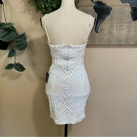 NWT Lulus Lost In Your Eyes White Sequin Bodycon Mini Dress - Picture 6 of 10